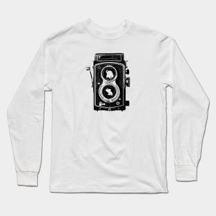 Vintage Black Camera Vector Illustration Long Sleeve T-Shirt